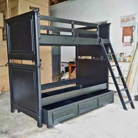 Fairfax : Giường 2 Tầng 1m + Hộc Tủ Kéo 